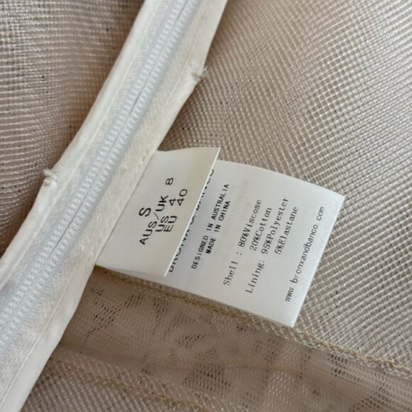 🆕 BRONX & BANCO 🧿 NWOT Adelaide White Lace Bridal Mini Dress, Sz S US 4 - Picture 16 of 16